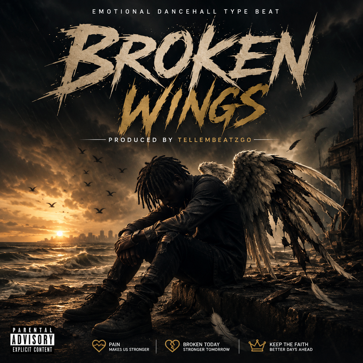 Broken Wings| Emotional Dancehall Type Beat Alkaline x Masicka Type Beat | Produced by Tellembeatzgo